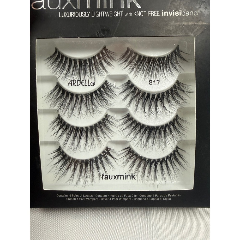 Ardell Faux Mink 817 Black False Lashes - 4 Pairs